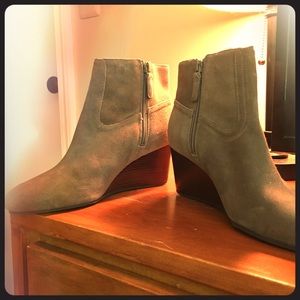 Elsie Suede Wedge Bootie by Cole Haan Size 6B